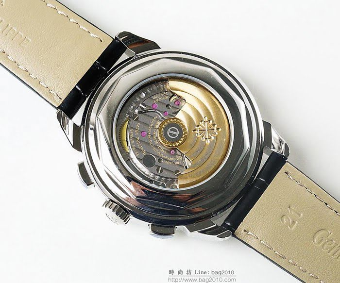 百達翡麗PATEK PHILPPE LS精品 超級複雜功能計時系列 機芯29-535升級版 全鋼鍍納米鉑金表殼 小牛皮帶 高檔男士腕表  wssb4229
